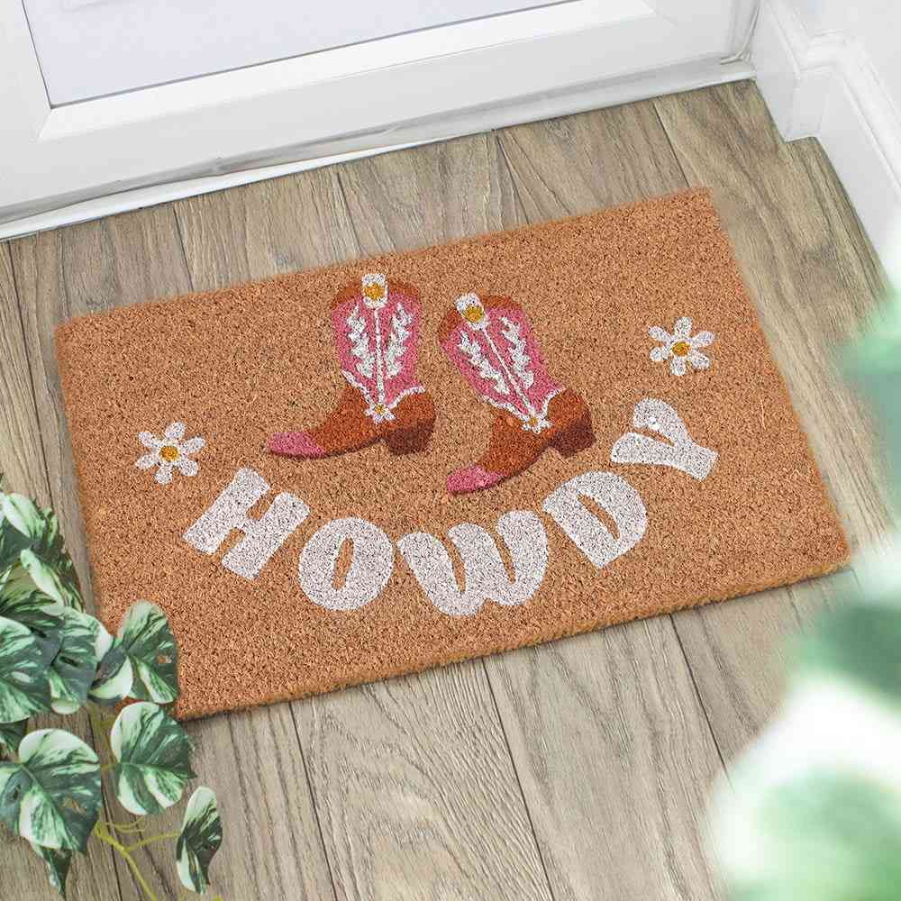 Something Different - Natural Howdy Cowboy Boot Fußmatte - Mehrfarben